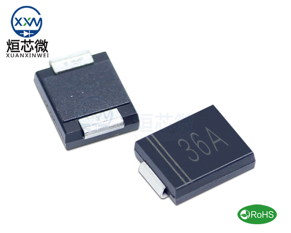 1.5SMC36A參數,TVS二極管1.5SMC36A瞬態抑制二極管