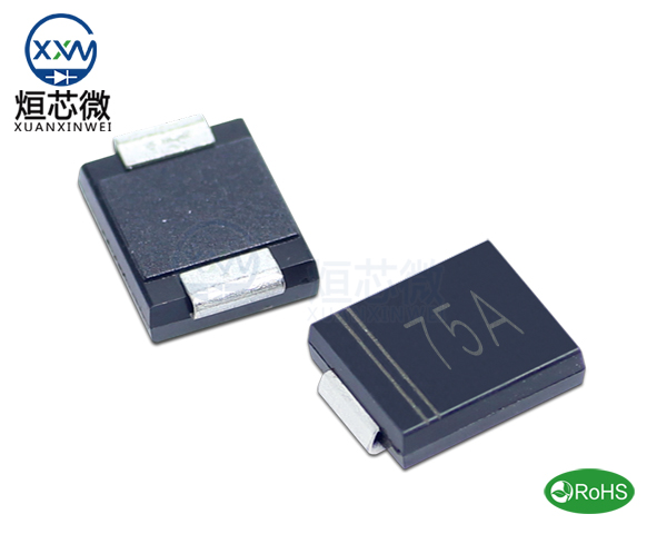 1.5SMC75A參數,TVS二極管1.5SMC75A瞬態抑制二極管